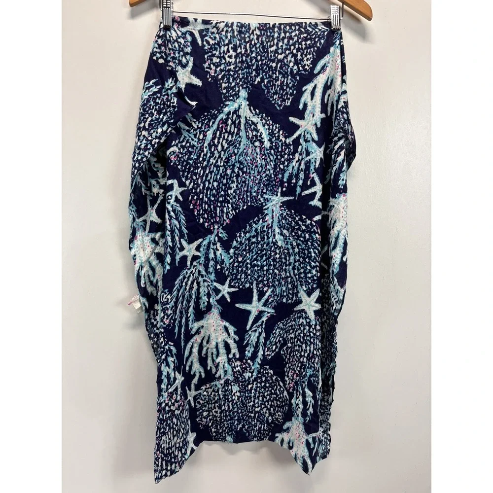 Lilly Pulitzer Coral Starfish Scarf Women's Navy 28